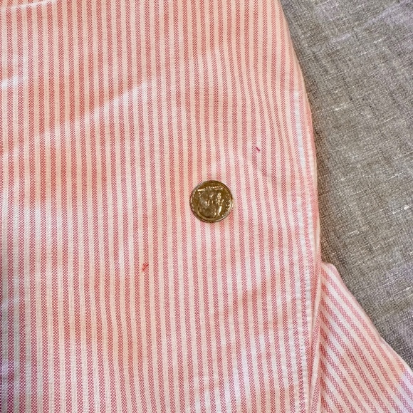 Ralph Lauren Pink Oxford Striped Shirt - Picture 5 of 9